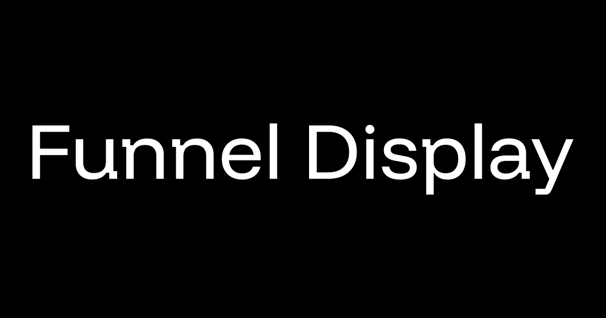 Funnel Display Free Font