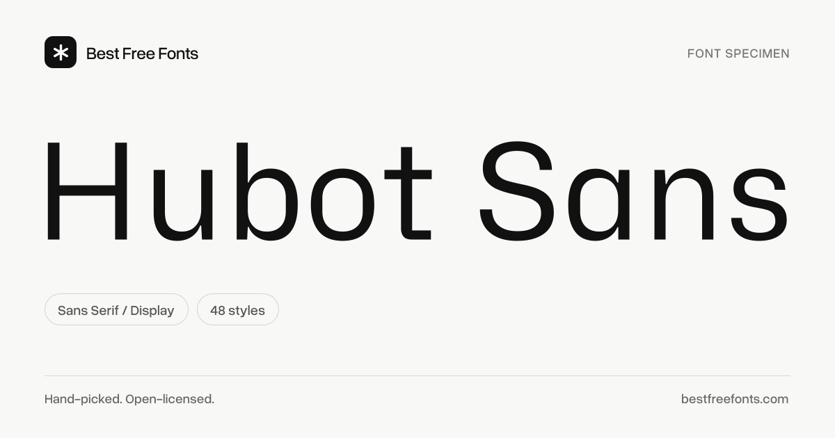Hubot Sans Free Font