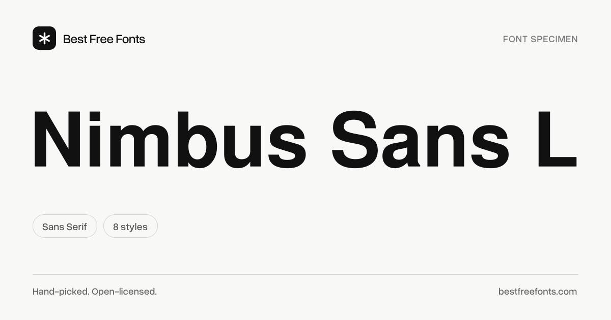 Nimbus Sans L Free Font